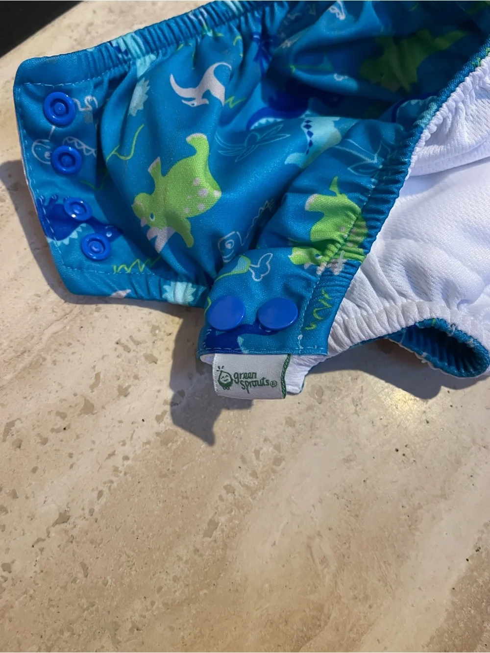 Blue Dino Print Kids Reusable Swim Diaper
